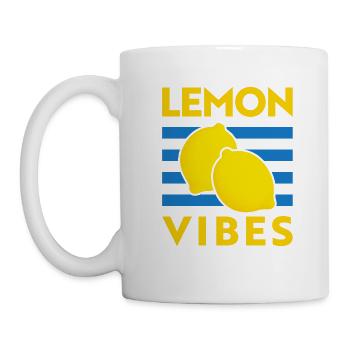 Lemon Vibes Lemon Tomato Girl Été Italie - Mug blanc - blanc - Gauche