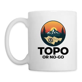 GIS Mountain Compass Map Adventure Outdoor - Mug - white - Left