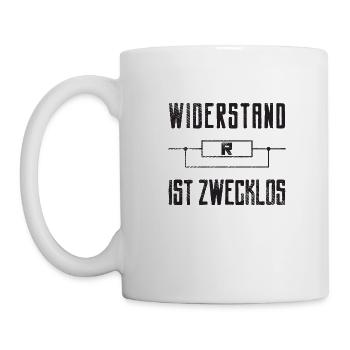 Widerstand ist zwecklos Grunge Style - Tasse - Weiß - Links