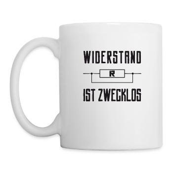 Widerstand ist zwecklos - Tasse - Weiß - Links