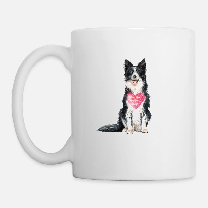 Border Collie Liebe - Tasse - Weiß