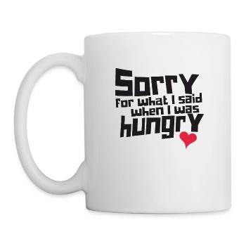 Désolé pour ce que j'ai dit quand j'avais faim - Mug blanc - blanc - Gauche