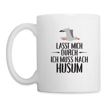 Lasst mich durch ich muss nach Husum Möwe - Tasse - Weiß - Links