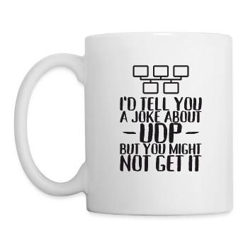 A joke about UDP but you might not get it - Mug blanc - blanc - Gauche