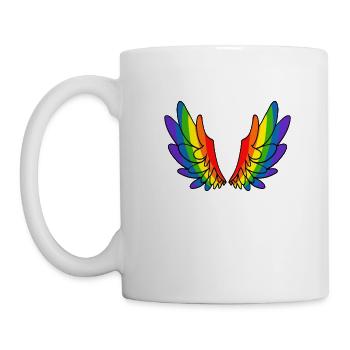 Rainbow Angel Wings - Angel Wings - Mug - white - Left