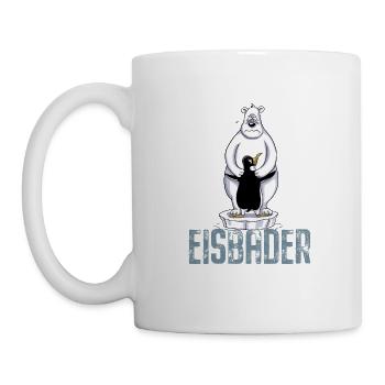 Eisbader Eisbär Pinguin Eisbaden Sauna Spa Eis - Tasse - Weiß - Links