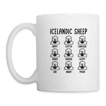 Icelandic sheep emotions Iceland sheep Iceland Iceland - Mug - white - Left