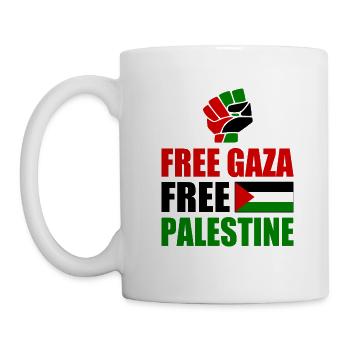 Free gaza Free palestine - Tasse - Weiß - Links