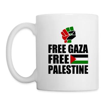 Free gaza Free palestine - Tasse - Weiß - Links