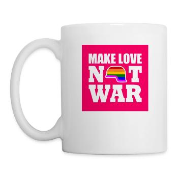 Make love not war - Tasse - Weiß - Links