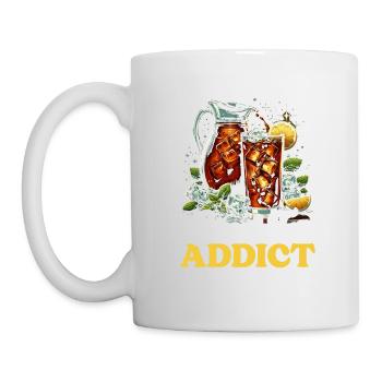 Süße Teetrinkerin Tee - Tasse - Weiß - Links