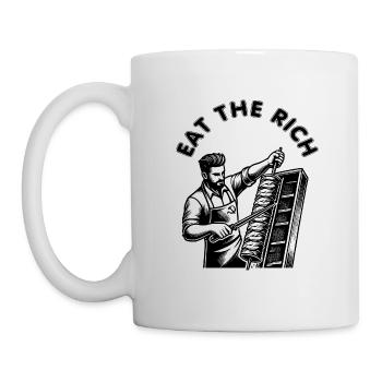 Eat the rich - Tasse - Weiß - Links