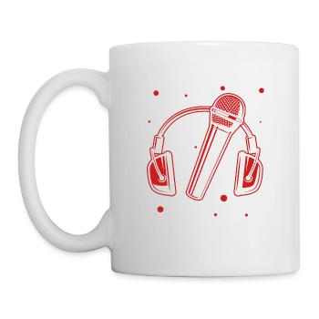 Music - music - Sound - Headphones - Mircrofon - Mug - white - Left
