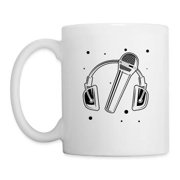 Headphone Microphone Stage Singer Music - Mug - white - Left