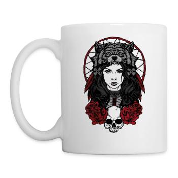 Chaman rouge - Mug blanc - blanc - Gauche