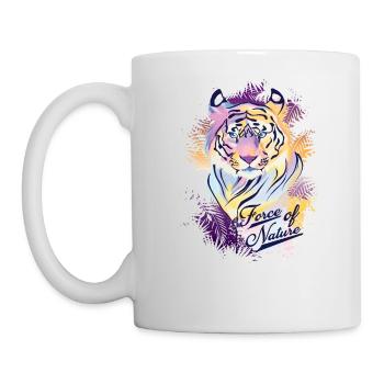 TIGER FORCE OF NATURE Tee Shirts - Mug blanc - blanc - Gauche