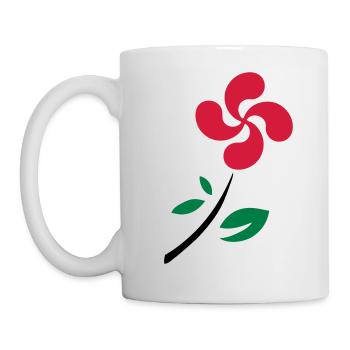 Fleur Basque - Mug blanc - blanc - Gauche