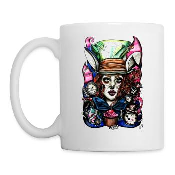 Alice im Wunderland - Tasse - Weiß - Links