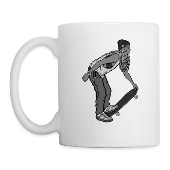 SKATEBOARDING Tee Shirt - Mug blanc - blanc - Gauche