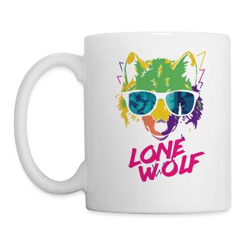 Lone Wolf - Einsamer Wolf - Tasse - Weiß - Links