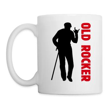 Old Rocker! Old Rocker, Rock 'n' Roll - Mug blanc - blanc - Gauche