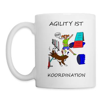 Agility ist -- Koordination - Tasse - Weiß - Links
