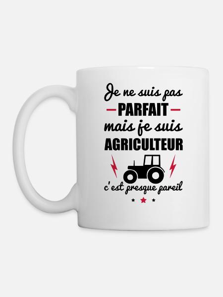 pas parfait agriculteur - Mug blanc - blanc