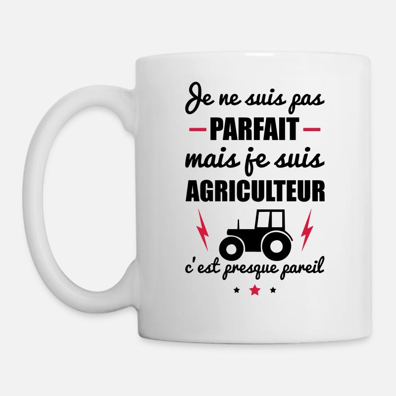 pas parfait agriculteur - Mug blanc - blanc