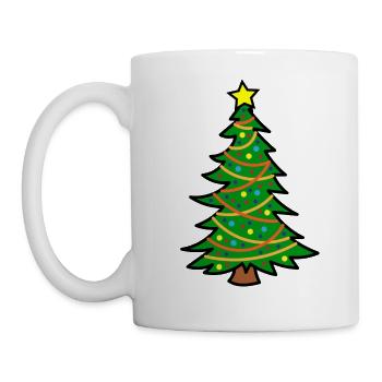 Christmas tree / Christmas tree - Mug - white - Left