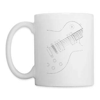 black LP guitar - Mug - white - Left