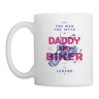 Papa und Biker der Mann der Mythos die Legende - Tasse - Weiß - Links