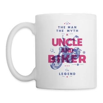 Onkel und Biker der Mann der Mythos die Legende - Tasse - Weiß - Links