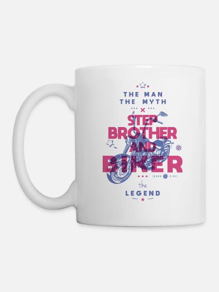 Step brother and biker the man the myth the legend - Mug - white