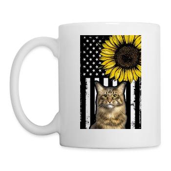 Maine Coon - Tasse - Weiß - Links