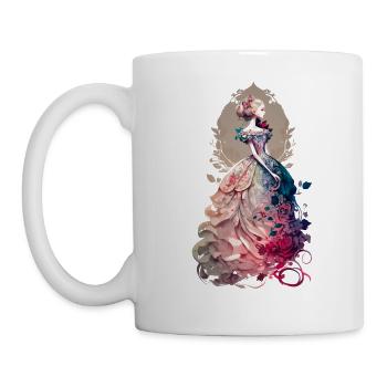 Lady Flower - Tasse - Weiß - Links