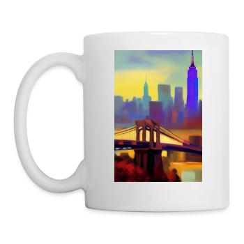 Horizon de la ville de New York - Mug blanc - blanc - Gauche