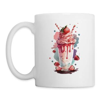 Glace aux fraises 1 - Mug blanc - blanc - Gauche