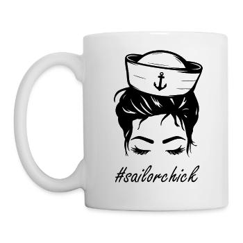 Sailor Chick Frauen Segeln Segelboot - Tasse - Weiß - Links