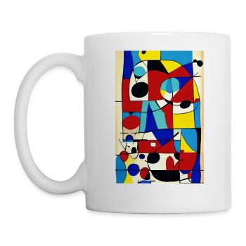 Abstrakte Kunst - Tasse - Weiß - Links