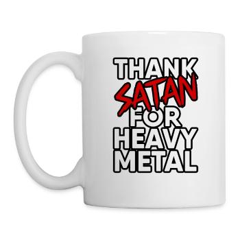 Danke Satan für Heavy Metal Design - Dark and Rock - Tasse - Weiß - Links