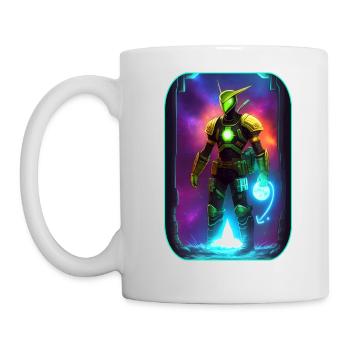Dessin animé de science-fiction avec Astranaut - Mug blanc - blanc - Gauche