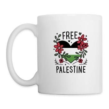 Free palestine drapeau - Mug blanc - blanc - Gauche