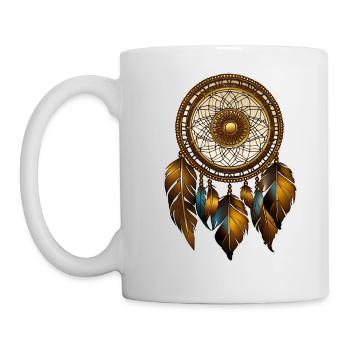 Spiritueller Traumfänger - Tasse - Weiß - Links