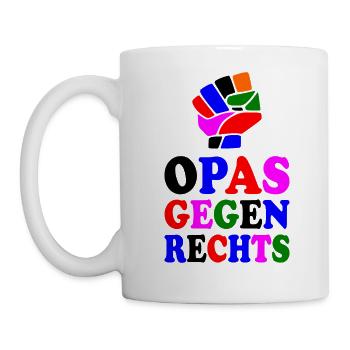 Opas gegen rechts - Tasse - Weiß - Links