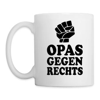 Opas gegen rechts - Tasse - Weiß - Links