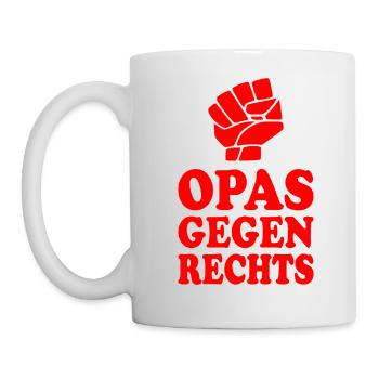 Opas gegen rechts - Tasse - Weiß - Links