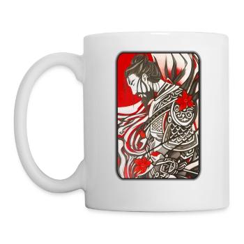 Stolzer Samurai Krieger - Tasse - Weiß - Links