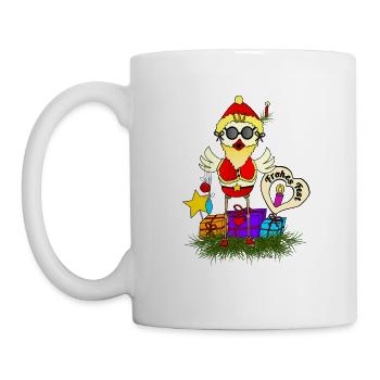Rocking Christmas chick wishes a Merry Christmas - Mug - white - Left