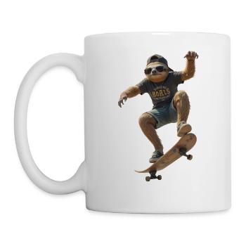 Skateur paresseux - Mug blanc - blanc - Gauche