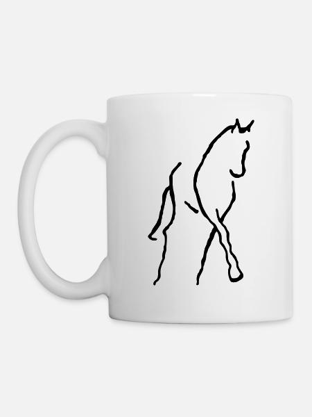 pferdbrush - Tasse - Weiß